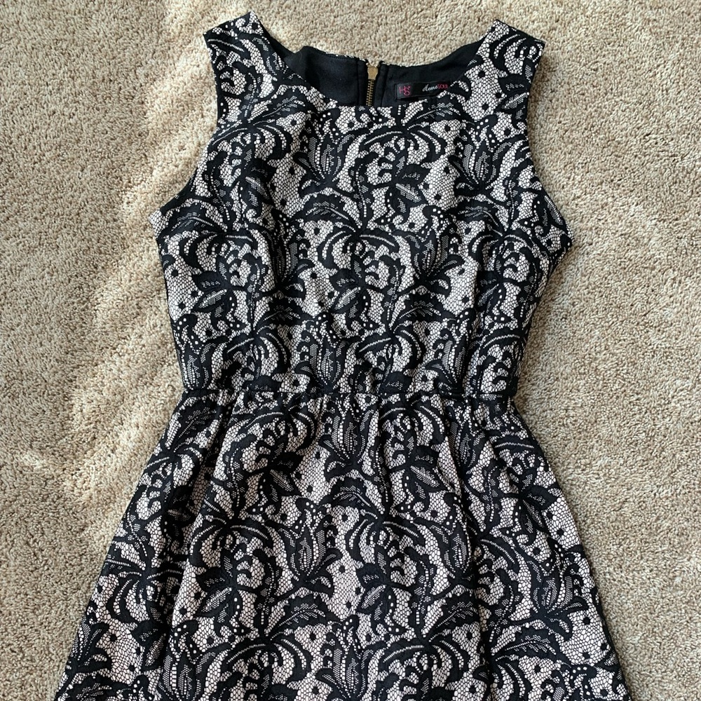 Black printed dress